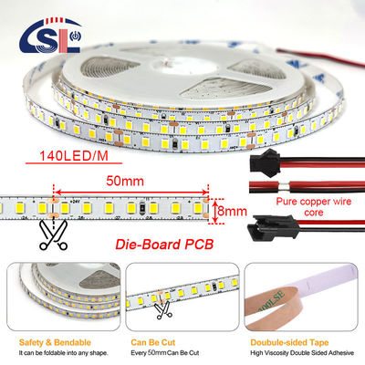 Контроль датчиков DC12V 24V SMD2835 140D 8mm 4000K Ra70 светодиодные световые ленты для ванной ванны зеркала