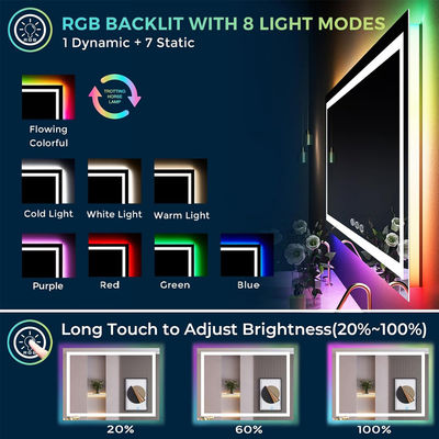 Сенсор касания 103g DC 12V 5A 60W Дефоггер Пэд зеркало RGB Led Stepless Dimming Три кнопки переключателя управления