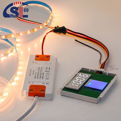 DC12V SL Разделенный однокнопка одноцветный сенсорный сенсорный переключатель Радар Время Температура дисплейный экран с скобками умные зеркала 12W 24W напряжение