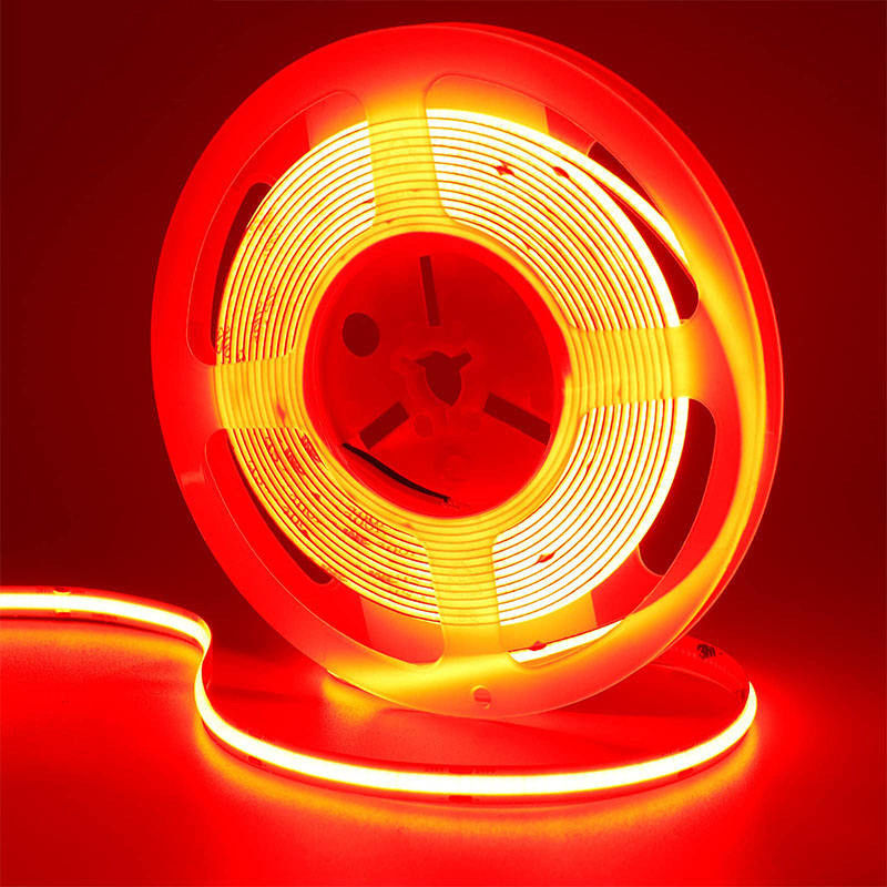 COB светодиодный светодиодный свет IP20 8mm 12V24V 480leds Красный для внутреннего и наружного декора
