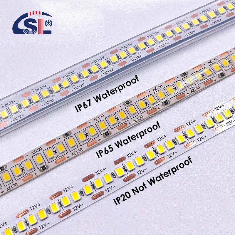 водонепроницаемый SMD2835 светодиодные светодиодные светодиоды 240 leds 8mm 24v 12v 3000K 4000K 6500K IP67 IP65 IP20