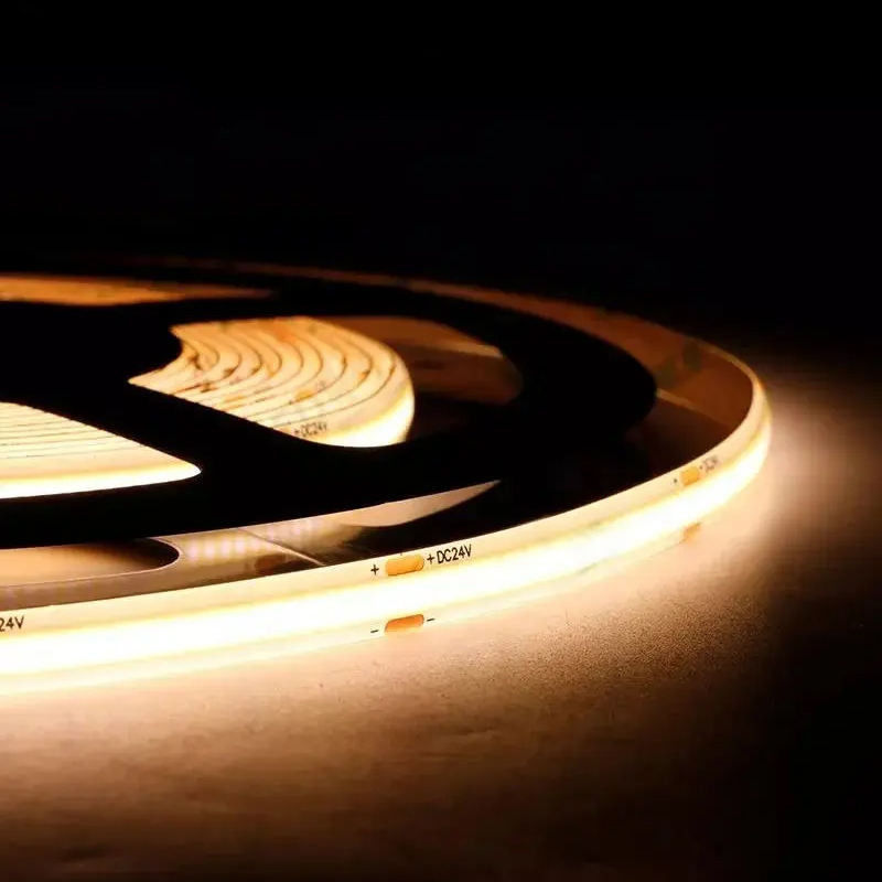 IP20 DC12V24V 8mm10mm Ширина 480Leds 3000K4000K6500K Гибкий COB Led Strip Light для наружного и внутреннего декора