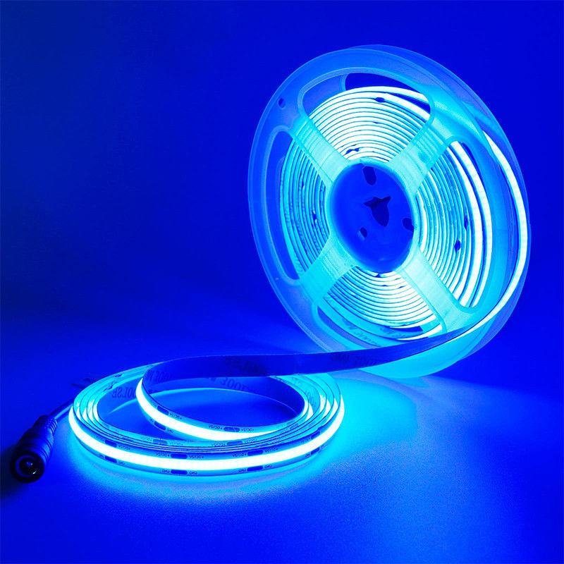 Освещение Высокая яркость DC12V24V 480leds 8mm Ice-Blue COB Led Strip Light с 3-