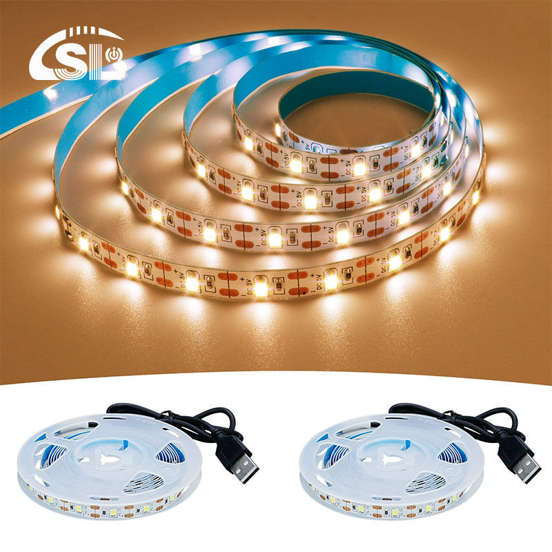 Поддержка затуманивателя 5в 8мм 120LEDs 3000K Теплая белая гибкая электропластина светодиодная лента