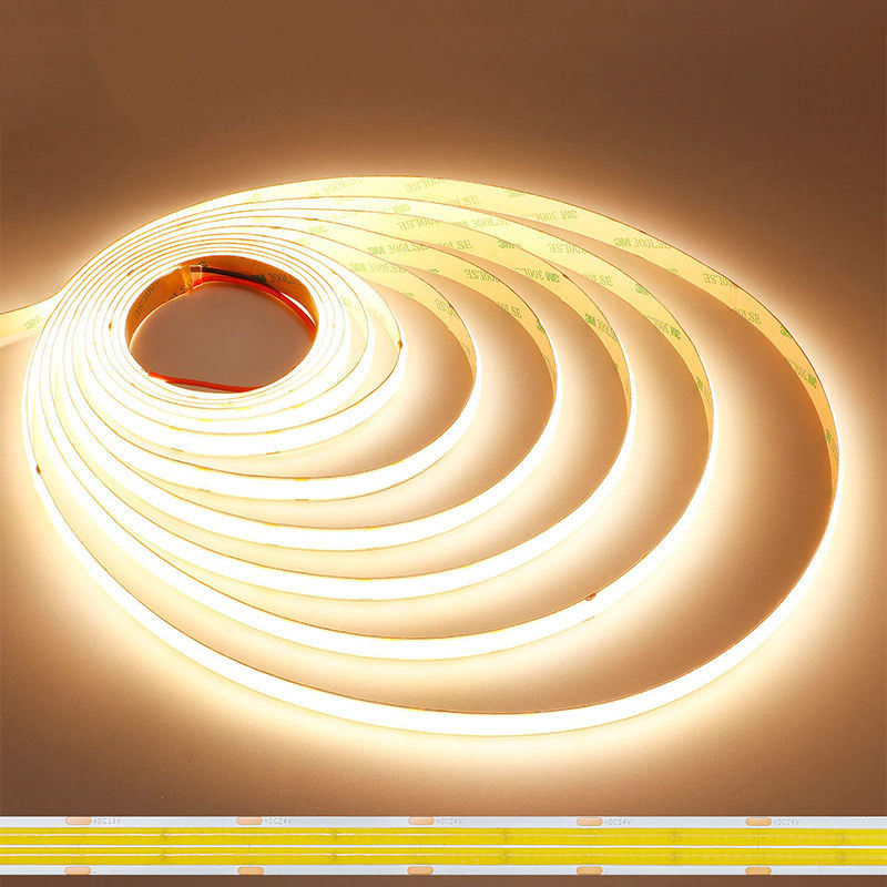 DC12V24V 8mm10mm 320leds 3000K теплый гибкий COB светодиодный ленточный свет для внутреннего декора