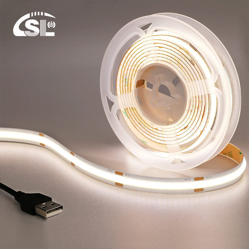 Гостиница 5V 8mm 320leds 4000K натуральный 1cm один разрез IP65 водонепроницаемая электропластина гибкая COB светодиодный свет