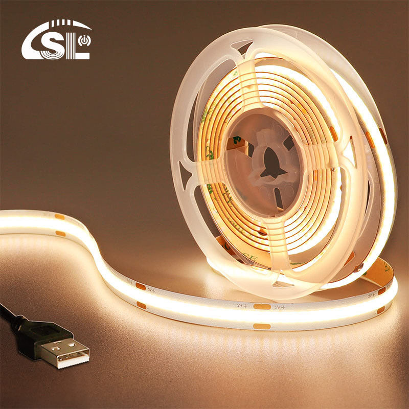 DC 24V водонепроницаемый 5V 8mm 320leds 1cm One Cut 4000K естественный гибкий COB светодиодный светодиод