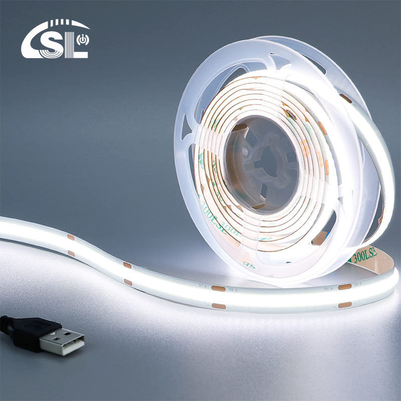 5v 320leds 8mm 6500K White COB Led Strip Light для жилого освещения с помощью управления переключателем