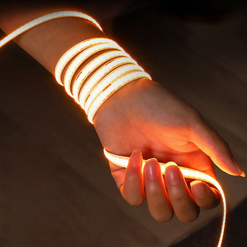 Поддержка Снижение высокой яркости 8mm10mm 320leds 3000k-6500k COB Led Strip Light с 3-