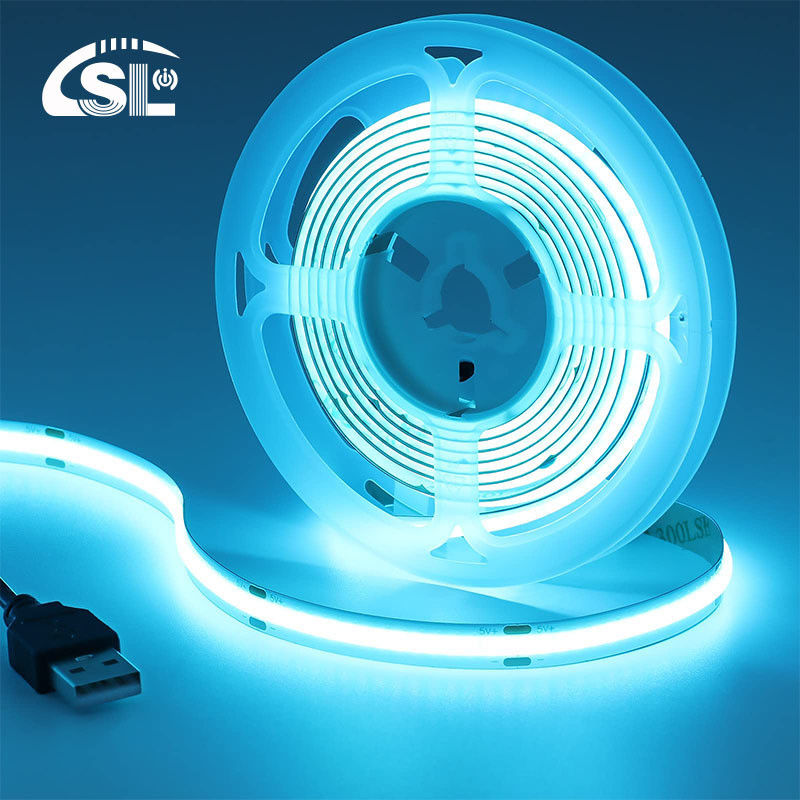 12v24v 8mm 320leds Ice-Blue Flexible COB Led Strip Light для освещения и проектирования схем