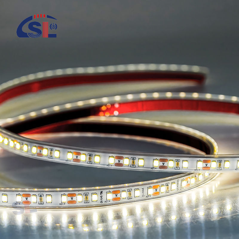 водонепроницаемая IP67 12V 24V светодиодная полоса Белый теплый Белый 2835 120LED / м для наружного садового декора