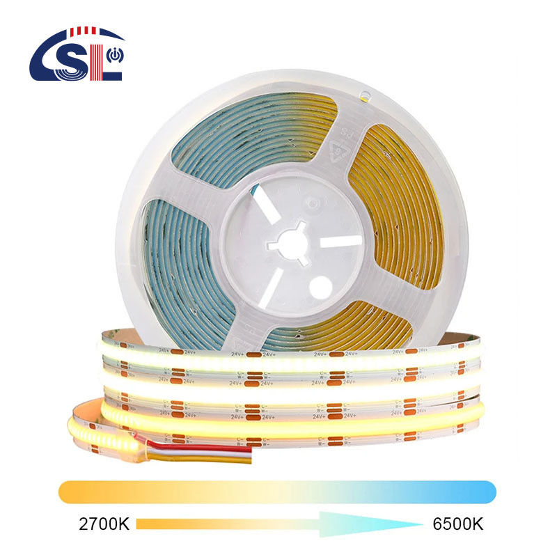3000k 4000k 6500k CCT 3 Dimmable Cob Led Strip Light Для кухонного шкафа водонепроницаемый IP20