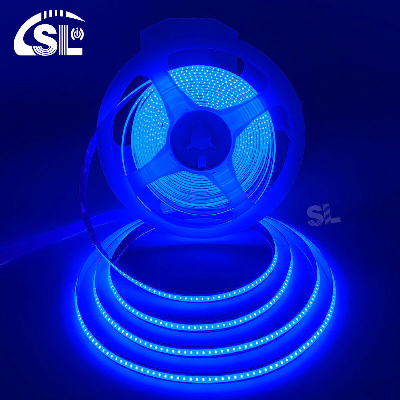 SL- COB-03208DB 8mm PCB Ширина 180 градусов Угол просмотра Синяя светодиодная световая полоса