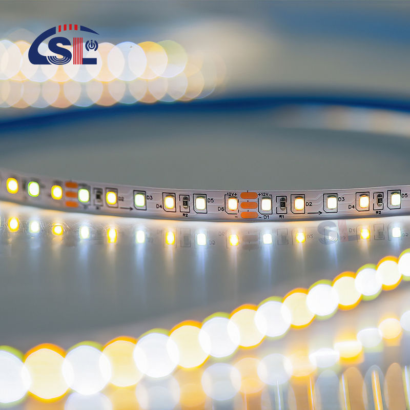 Внутреннее украшение Высокая яркость 12v24v 10mm 120leds 3000K-6500K CCT Гибкий двойной цветный светодиодный светодиодный светодиодный светодиод