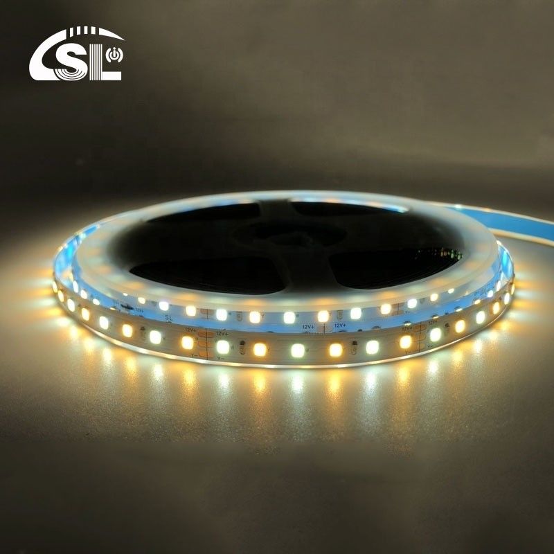Отель CCT 12V24V 8mm 120leds 3000K-6500K Теплый бело-белый двойной цвет 35Мед SMD2835 светодиодный светодиодный свет IP20