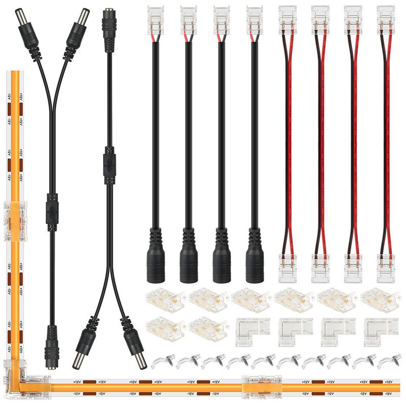 DIY домашнее освещение Пластик 8 мм 2 пин SMD Cob Led Strip Connector для современного дизайна